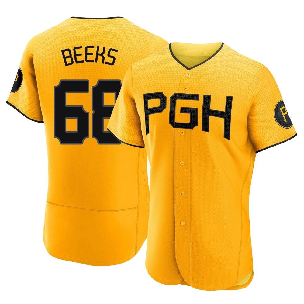 Authentic Pittsburgh Pirates Jalen Beeks 2023 City Connect Jersey - Gold Authentic Pittsburgh Pirates Jalen Beeks 2023 City Connect Jersey - Gold