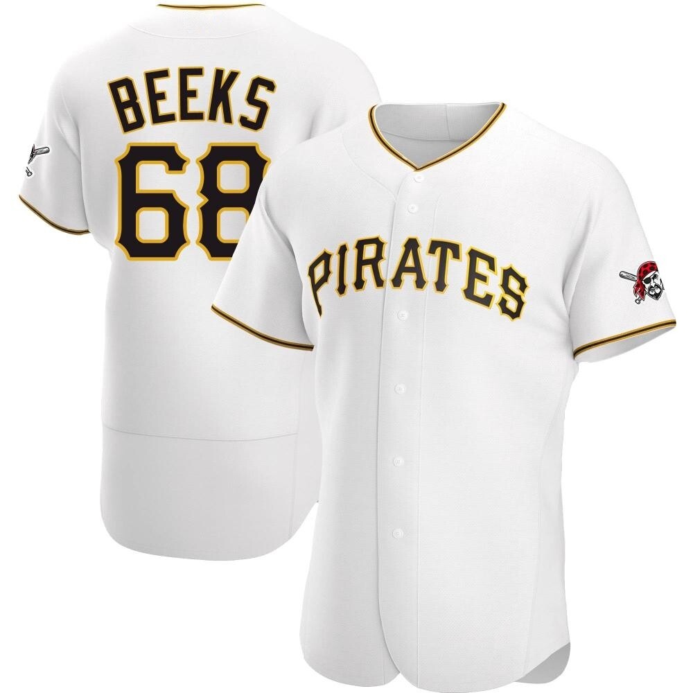 Authentic Pittsburgh Pirates Jalen Beeks Home Jersey - White Authentic Pittsburgh Pirates Jalen Beeks Home Jersey - White