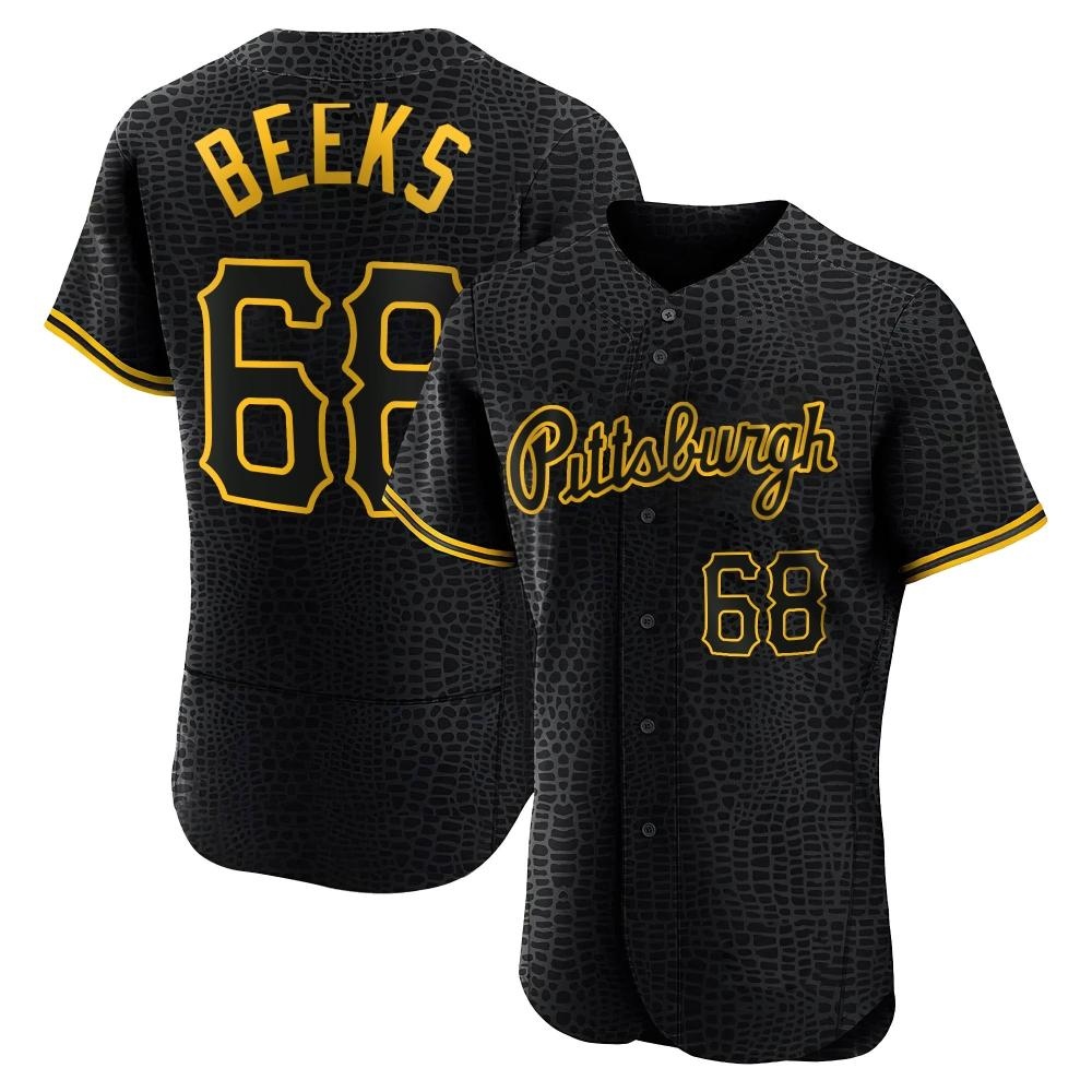 Authentic Pittsburgh Pirates Jalen Beeks Snake Skin City Jersey - Black Authentic Pittsburgh Pirates Jalen Beeks Snake Skin City Jersey - Black
