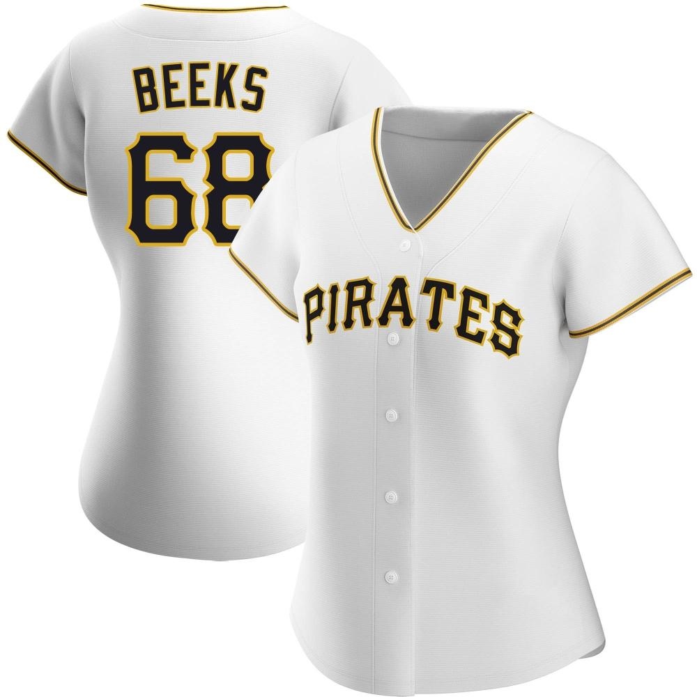Women's Authentic Pittsburgh Pirates Jalen Beeks Home Jersey - White Women's Authentic Pittsburgh Pirates Jalen Beeks Home Jersey - White