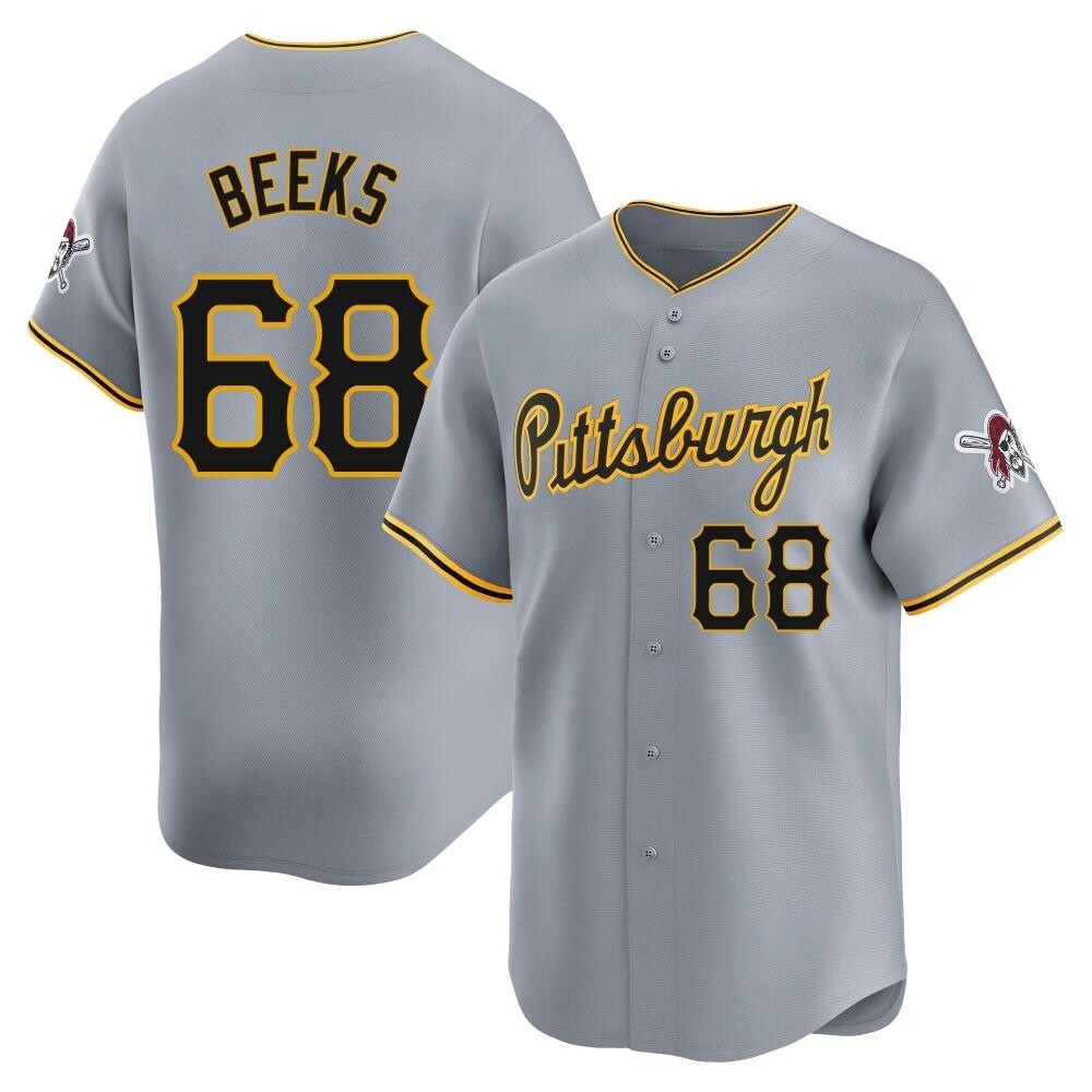 Youth Limited Pittsburgh Pirates Jalen Beeks Away Jersey - Gray Youth Limited Pittsburgh Pirates Jalen Beeks Away Jersey - Gray