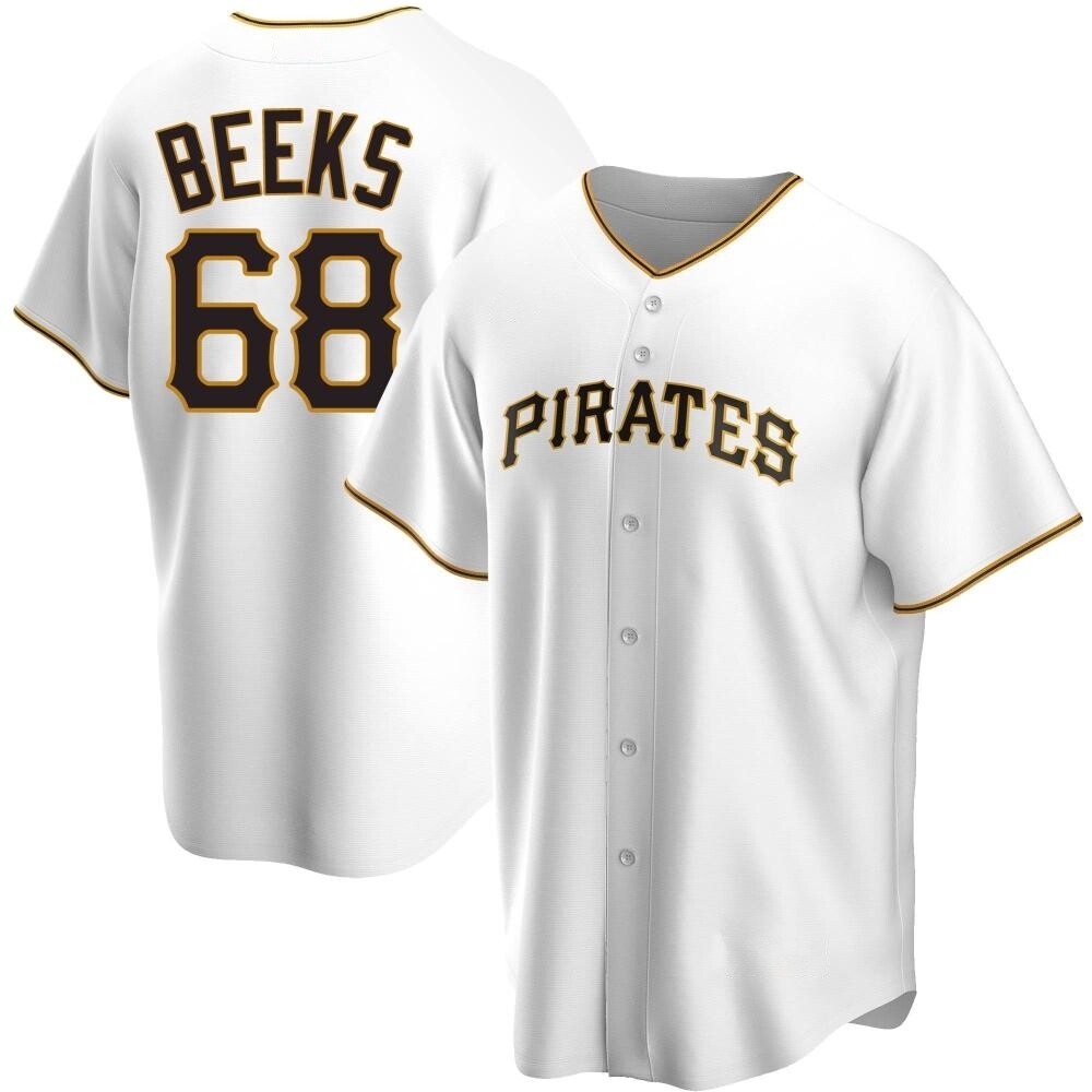 Youth Replica Pittsburgh Pirates Jalen Beeks Home Jersey - White Youth Replica Pittsburgh Pirates Jalen Beeks Home Jersey - White