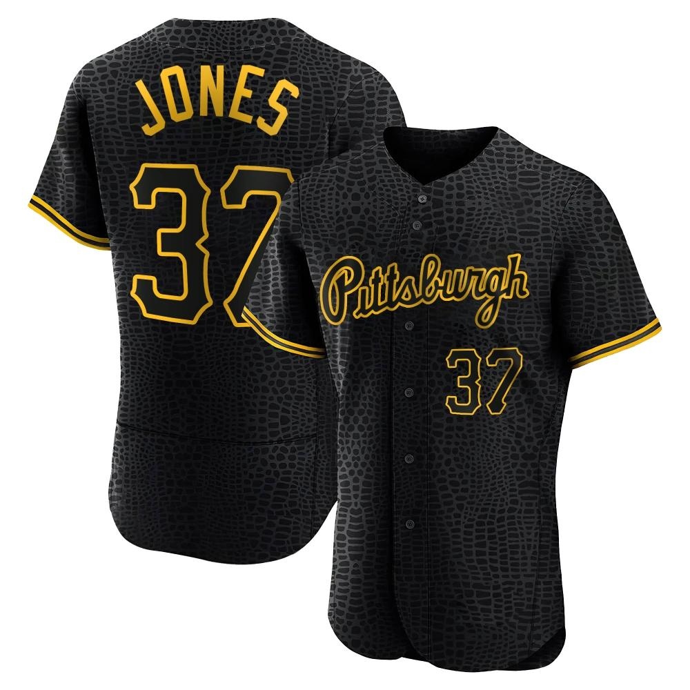 Authentic Pittsburgh Pirates Jared Jones Snake Skin City Jersey - Black Authentic Pittsburgh Pirates Jared Jones Snake Skin City Jersey - Black