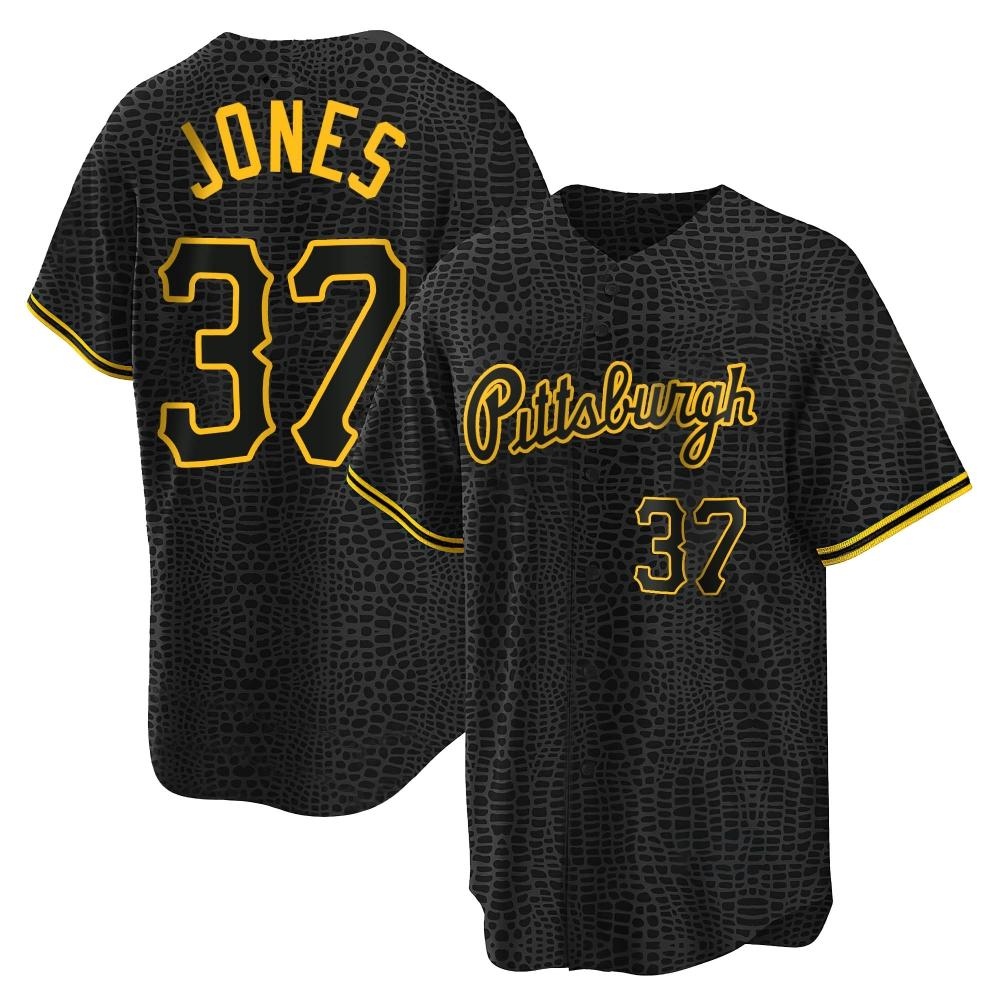 Replica Pittsburgh Pirates Jared Jones Snake Skin City Jersey - Black Replica Pittsburgh Pirates Jared Jones Snake Skin City Jersey - Black