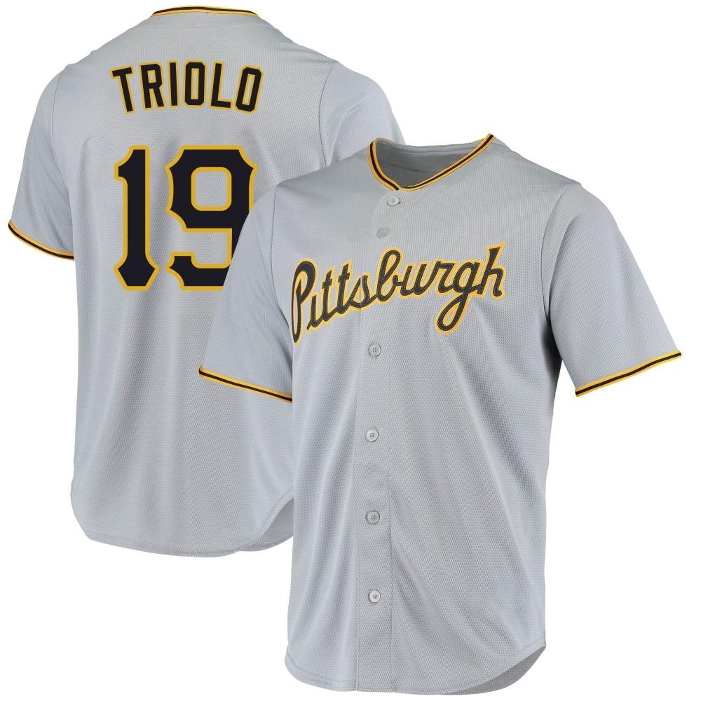 Youth Replica Pittsburgh Pirates Jared Triolo Road Jersey - Gray Youth Replica Pittsburgh Pirates Jared Triolo Road Jersey - Gray