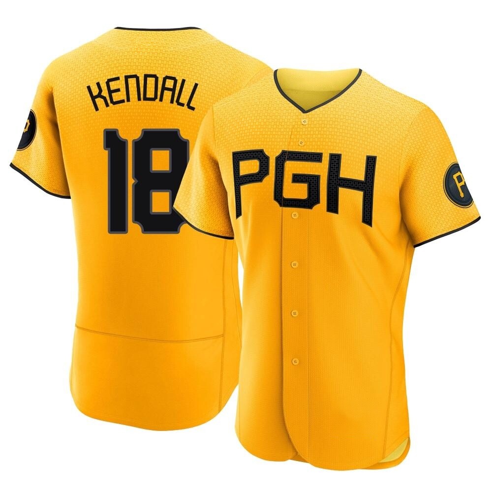 Authentic Pittsburgh Pirates Jason Kendall 2023 City Connect Jersey - Gold Authentic Pittsburgh Pirates Jason Kendall 2023 City Connect Jersey - Gold