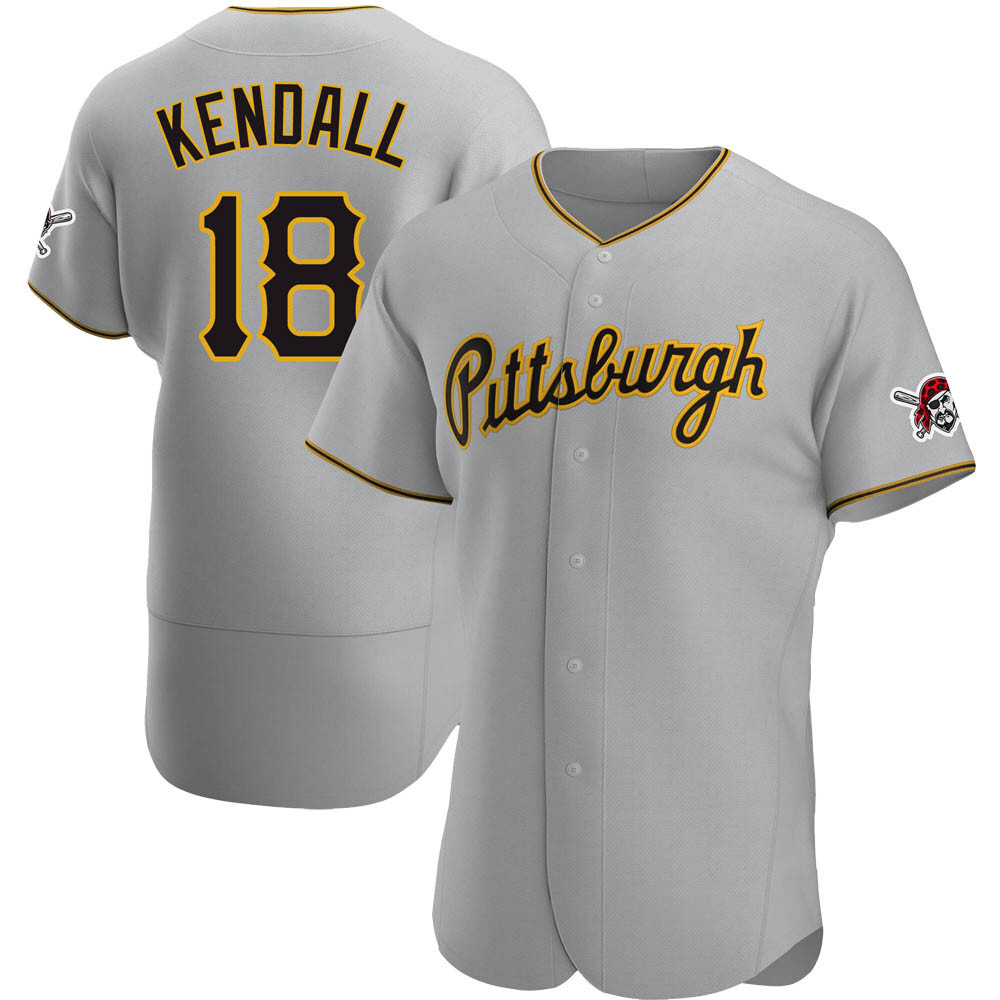 Authentic Pittsburgh Pirates Jason Kendall Road Jersey - Gray Authentic Pittsburgh Pirates Jason Kendall Road Jersey - Gray