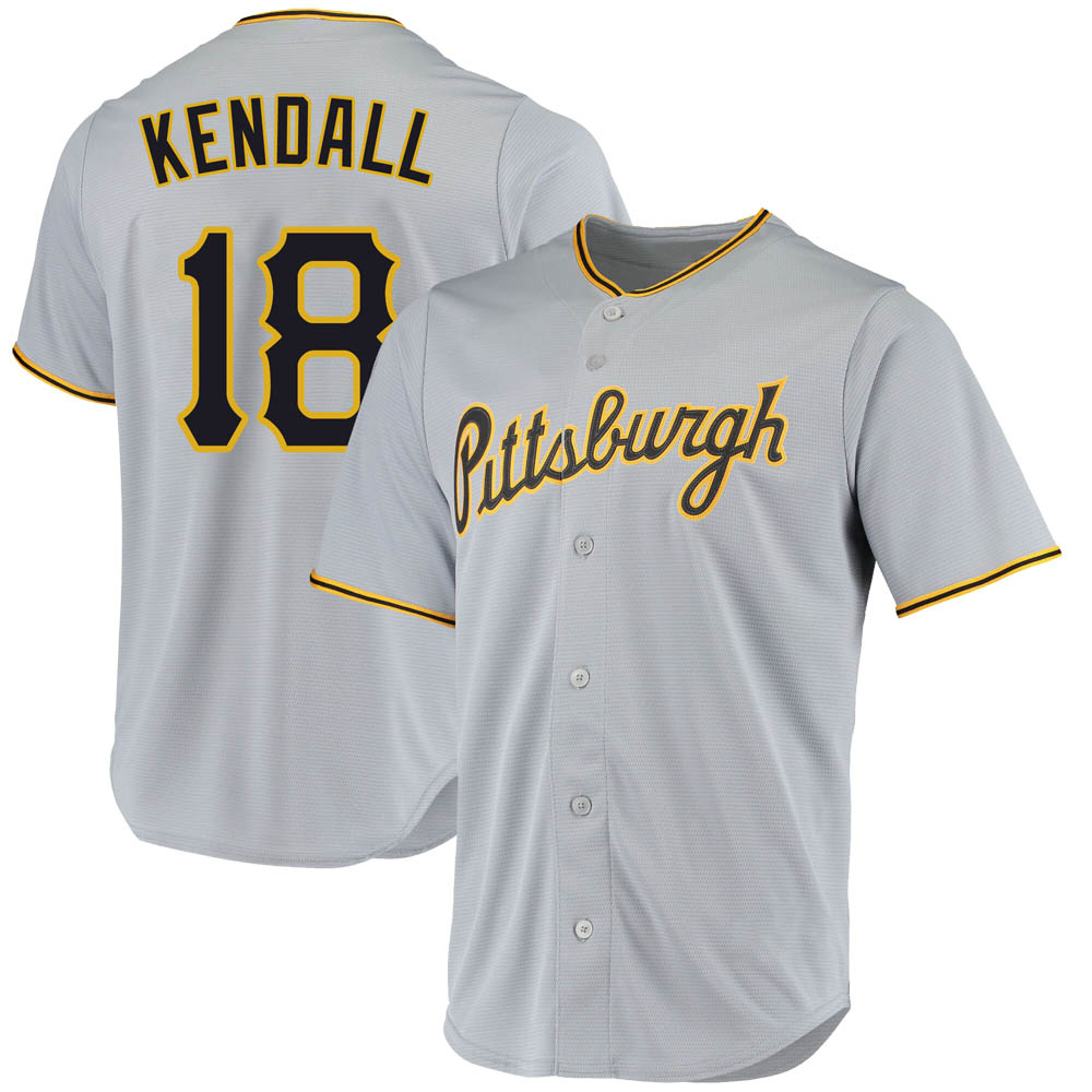 Youth Replica Pittsburgh Pirates Jason Kendall Road Jersey - Gray Youth Replica Pittsburgh Pirates Jason Kendall Road Jersey - Gray