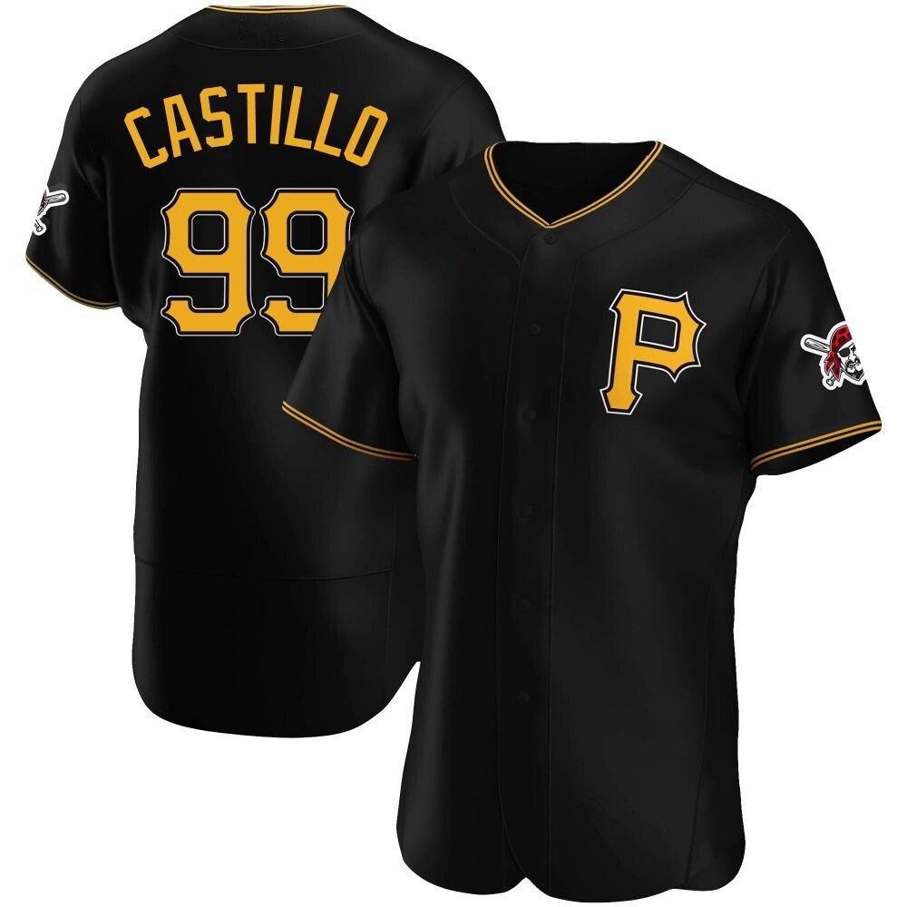Authentic Pittsburgh Pirates Jesus Castillo Alternate Jersey - Black Authentic Pittsburgh Pirates Jesus Castillo Alternate Jersey - Black