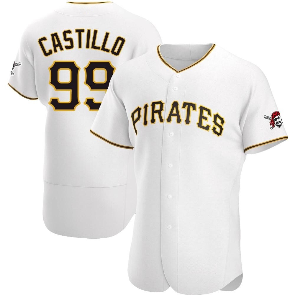 Authentic Pittsburgh Pirates Jesus Castillo Home Jersey - White Authentic Pittsburgh Pirates Jesus Castillo Home Jersey - White