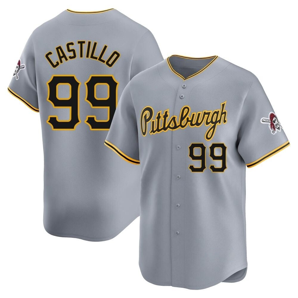 Limited Pittsburgh Pirates Jesus Castillo Away Jersey - Gray Limited Pittsburgh Pirates Jesus Castillo Away Jersey - Gray
