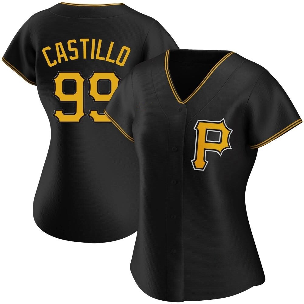 Women's Replica Pittsburgh Pirates Jesus Castillo Alternate Jersey - Black Women's Replica Pittsburgh Pirates Jesus Castillo Alternate Jersey - Black
