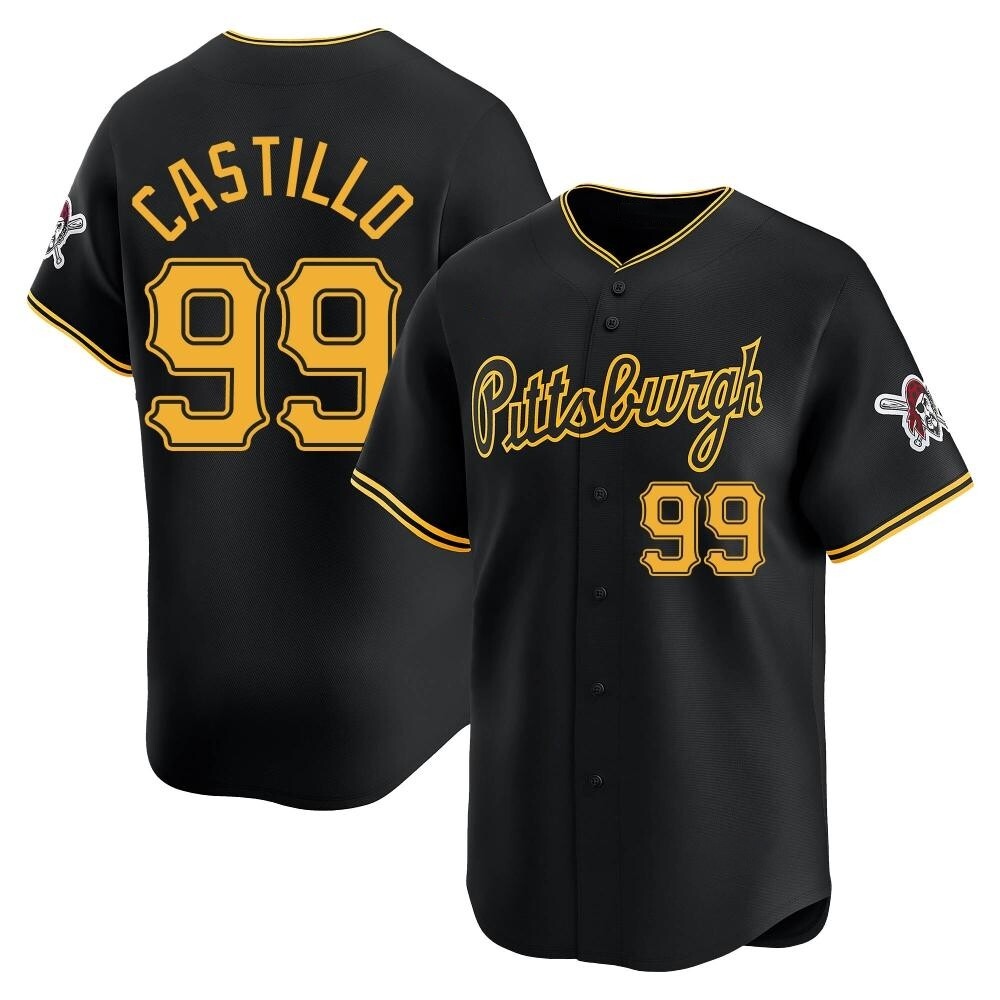 Youth Limited Pittsburgh Pirates Jesus Castillo Alternate Jersey - Black Youth Limited Pittsburgh Pirates Jesus Castillo Alternate Jersey - Black