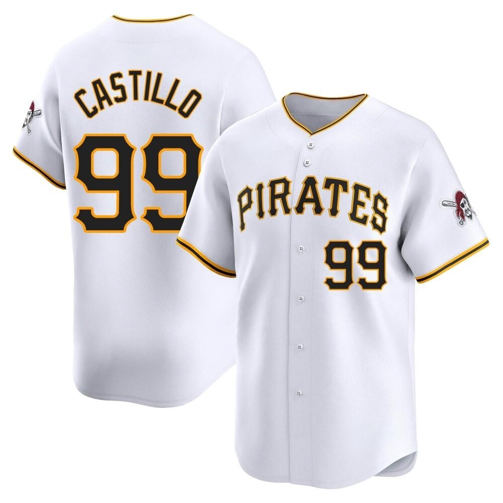 Youth Limited Pittsburgh Pirates Jesus Castillo Home Jersey - White Youth Limited Pittsburgh Pirates Jesus Castillo Home Jersey - White