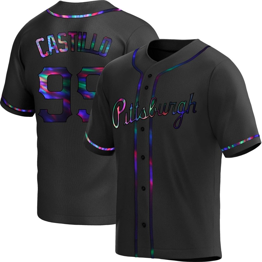 Youth Replica Pittsburgh Pirates Jesus Castillo Alternate Jersey - Black Holographic Youth Replica Pittsburgh Pirates Jesus Castillo Alternate Jersey - Black Holographic