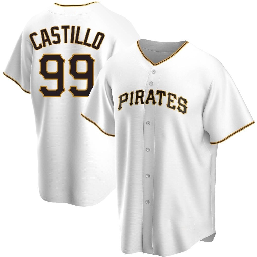 Youth Replica Pittsburgh Pirates Jesus Castillo Home Jersey - White Youth Replica Pittsburgh Pirates Jesus Castillo Home Jersey - White