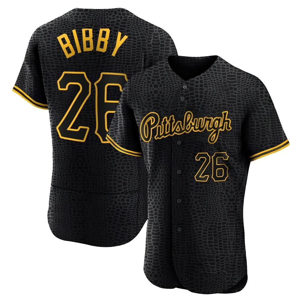 Authentic Pittsburgh Pirates Jim Bibby Snake Skin City Jersey - Black Authentic Pittsburgh Pirates Jim Bibby Snake Skin City Jersey - Black