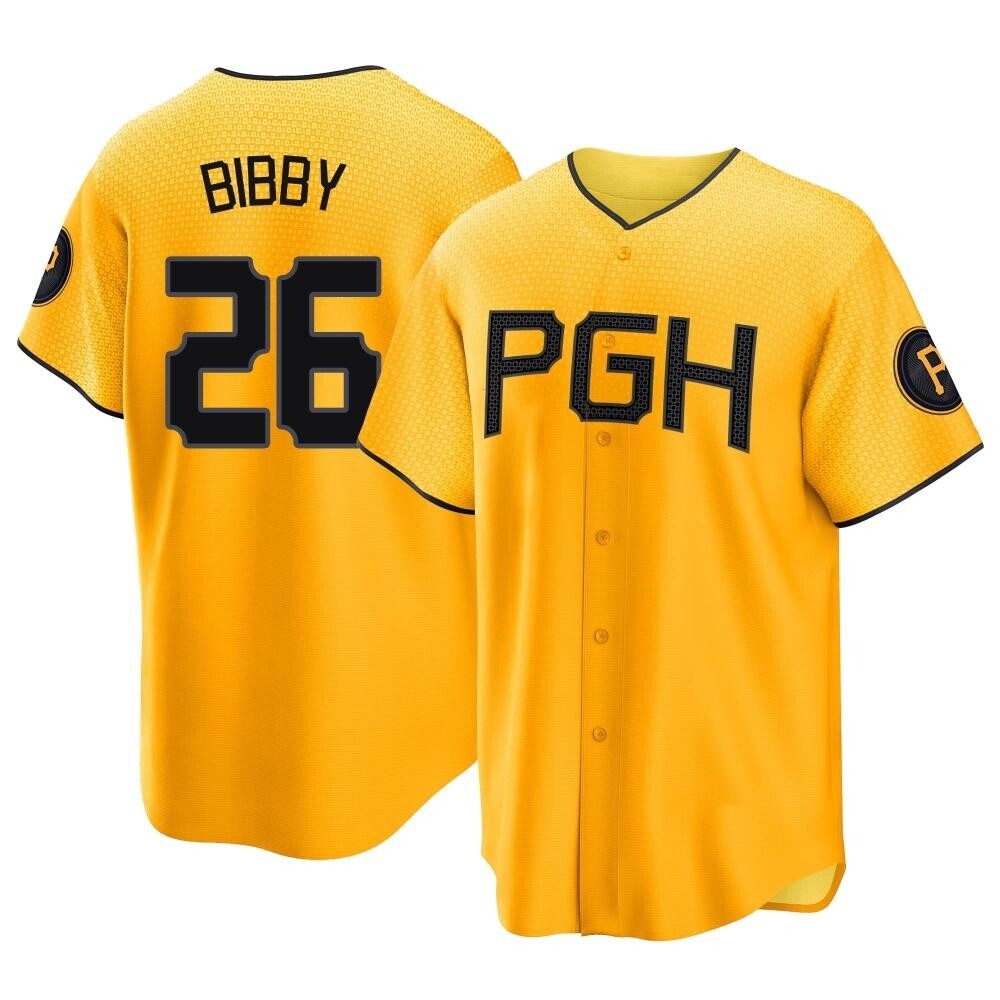 Replica Pittsburgh Pirates Jim Bibby 2023 City Connect Jersey - Gold Replica Pittsburgh Pirates Jim Bibby 2023 City Connect Jersey - Gold