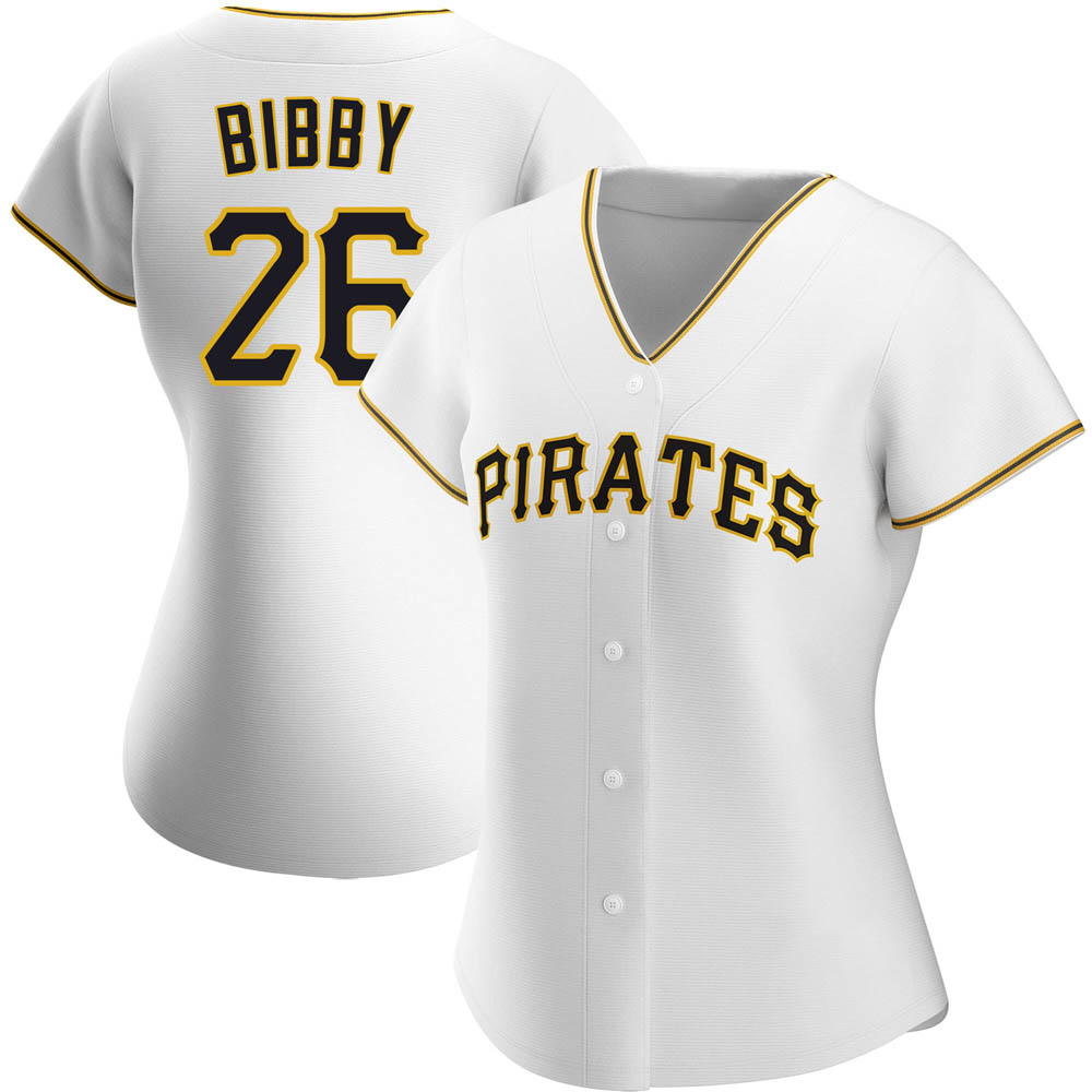 Women's Authentic Pittsburgh Pirates Jim Bibby Home Jersey - White Women's Authentic Pittsburgh Pirates Jim Bibby Home Jersey - White