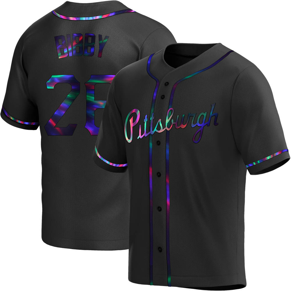 Youth Replica Pittsburgh Pirates Jim Bibby Alternate Jersey - Black Holographic Youth Replica Pittsburgh Pirates Jim Bibby Alternate Jersey - Black Holographic