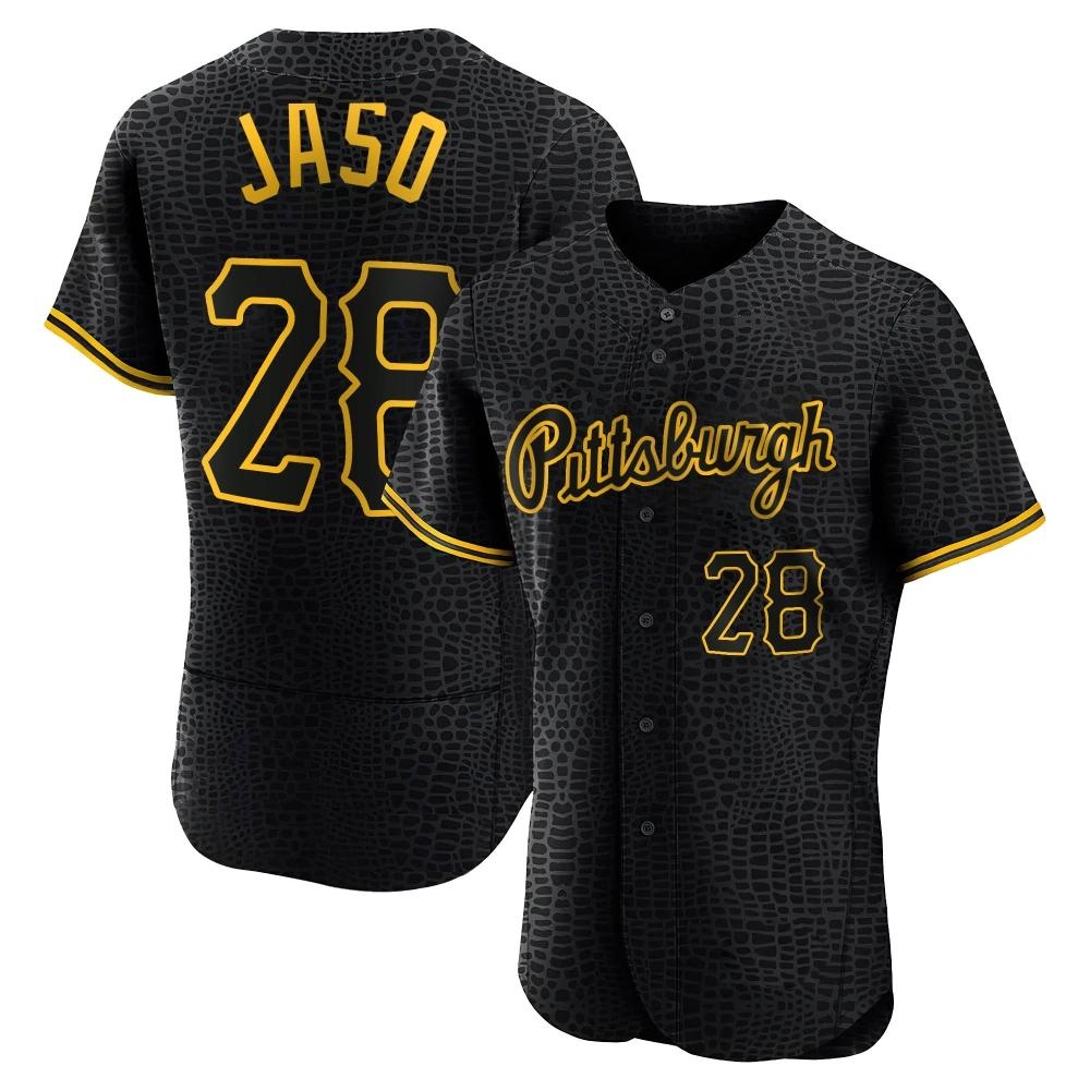 Authentic Pittsburgh Pirates John Jaso Snake Skin City Jersey - Black Authentic Pittsburgh Pirates John Jaso Snake Skin City Jersey - Black