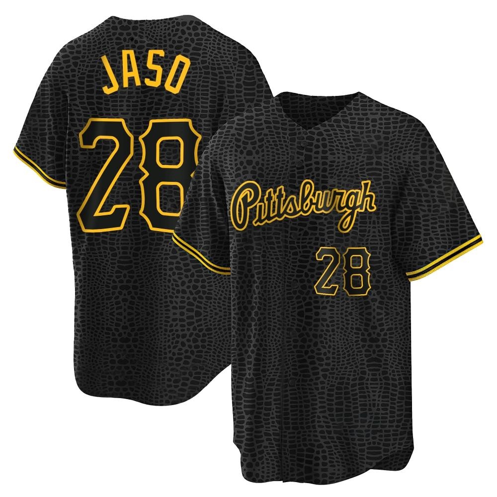 Replica Pittsburgh Pirates John Jaso Snake Skin City Jersey - Black Replica Pittsburgh Pirates John Jaso Snake Skin City Jersey - Black
