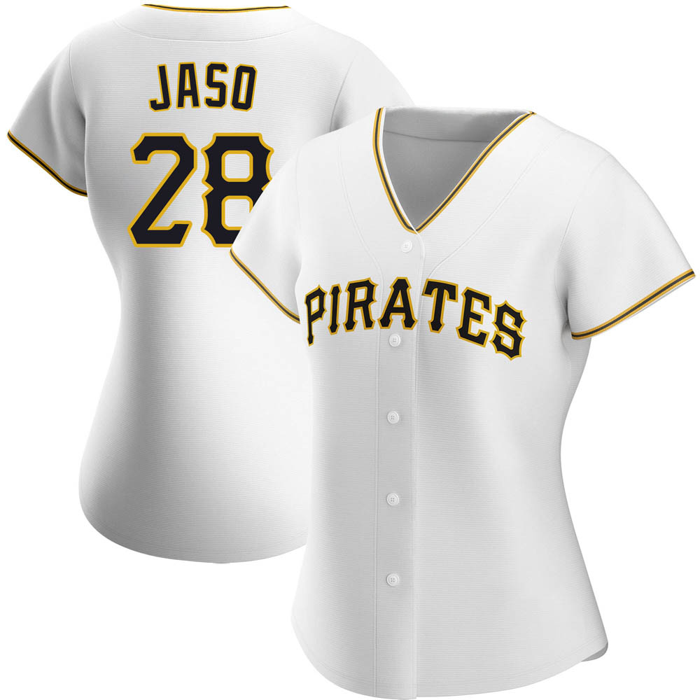 Women's Authentic Pittsburgh Pirates John Jaso Home Jersey - White Women's Authentic Pittsburgh Pirates John Jaso Home Jersey - White