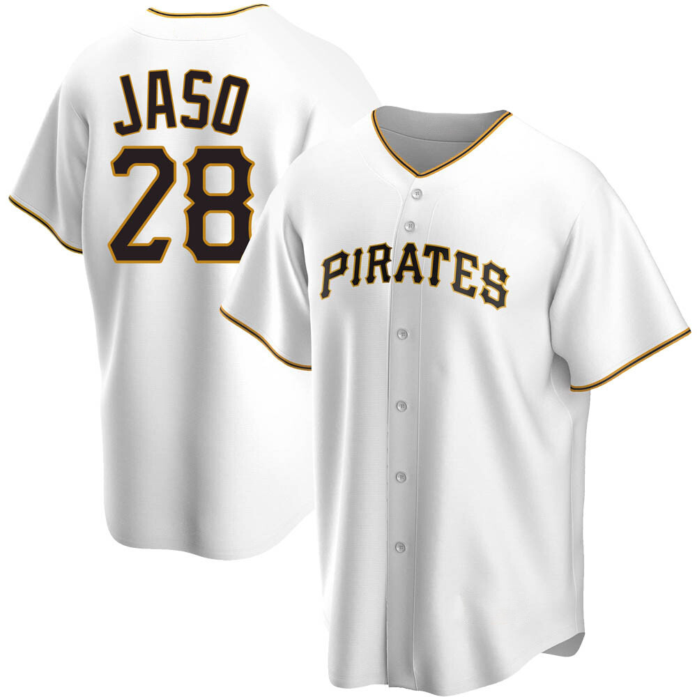 Youth Replica Pittsburgh Pirates John Jaso Home Jersey - White Youth Replica Pittsburgh Pirates John Jaso Home Jersey - White
