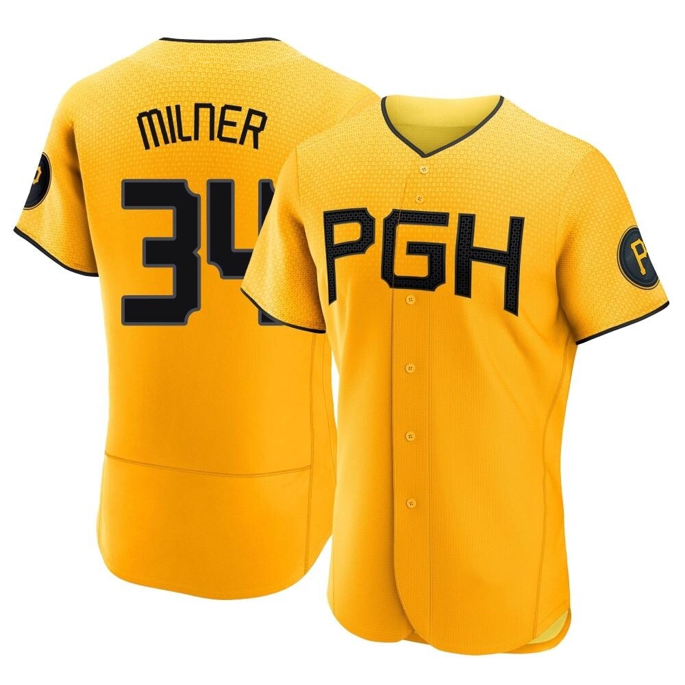 Authentic Pittsburgh Pirates John Milner 2023 City Connect Jersey - Gold Authentic Pittsburgh Pirates John Milner 2023 City Connect Jersey - Gold