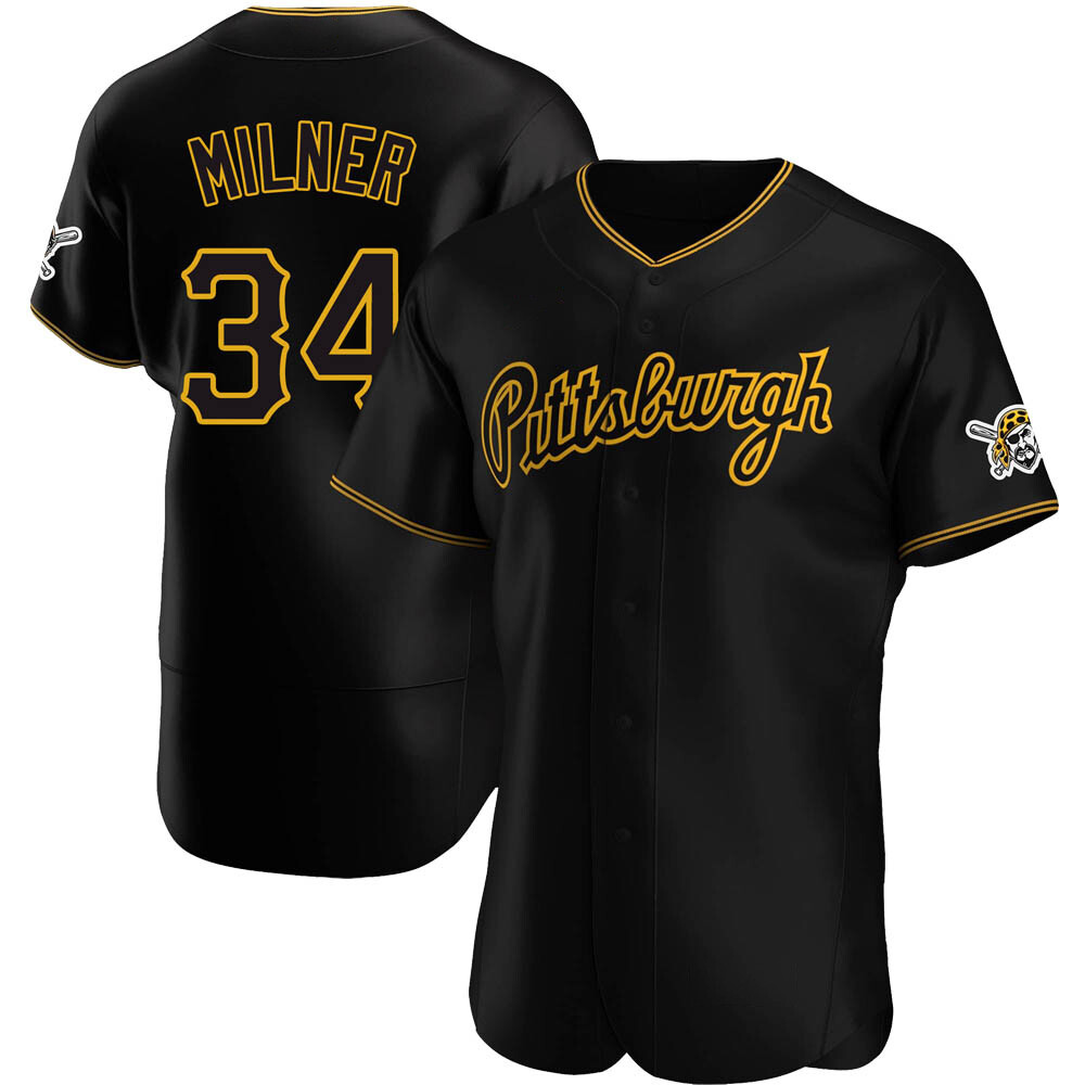 Authentic Pittsburgh Pirates John Milner Alternate Team Jersey - Black Authentic Pittsburgh Pirates John Milner Alternate Team Jersey - Black