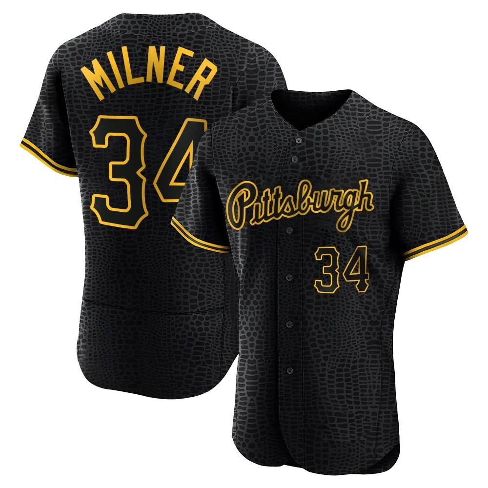 Authentic Pittsburgh Pirates John Milner Snake Skin City Jersey - Black Authentic Pittsburgh Pirates John Milner Snake Skin City Jersey - Black