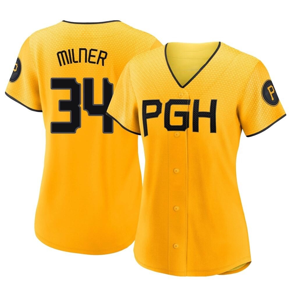 Women's Replica Pittsburgh Pirates John Milner 2023 City Connect Jersey - Gold Women's Replica Pittsburgh Pirates John Milner 2023 City Connect Jersey - Gold