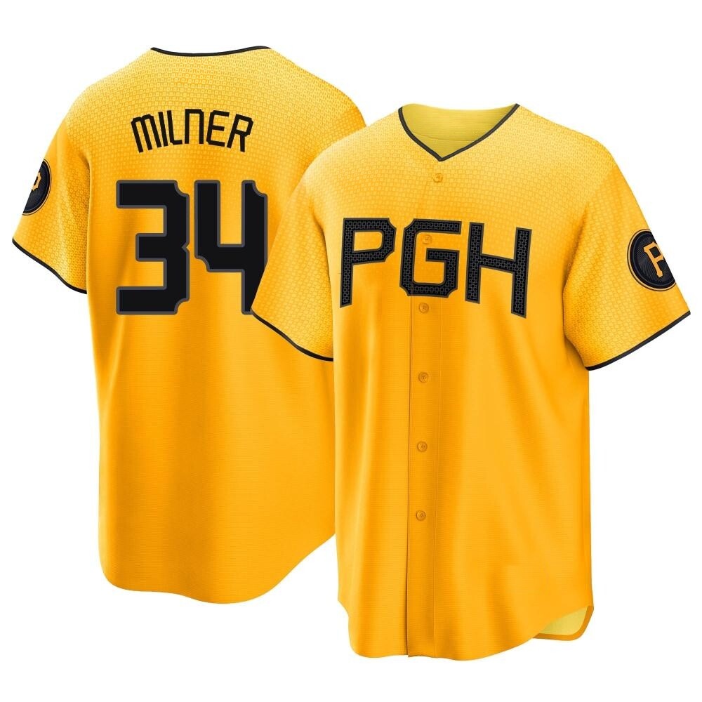 Youth Replica Pittsburgh Pirates John Milner 2023 City Connect Jersey - Gold Youth Replica Pittsburgh Pirates John Milner 2023 City Connect Jersey - Gold