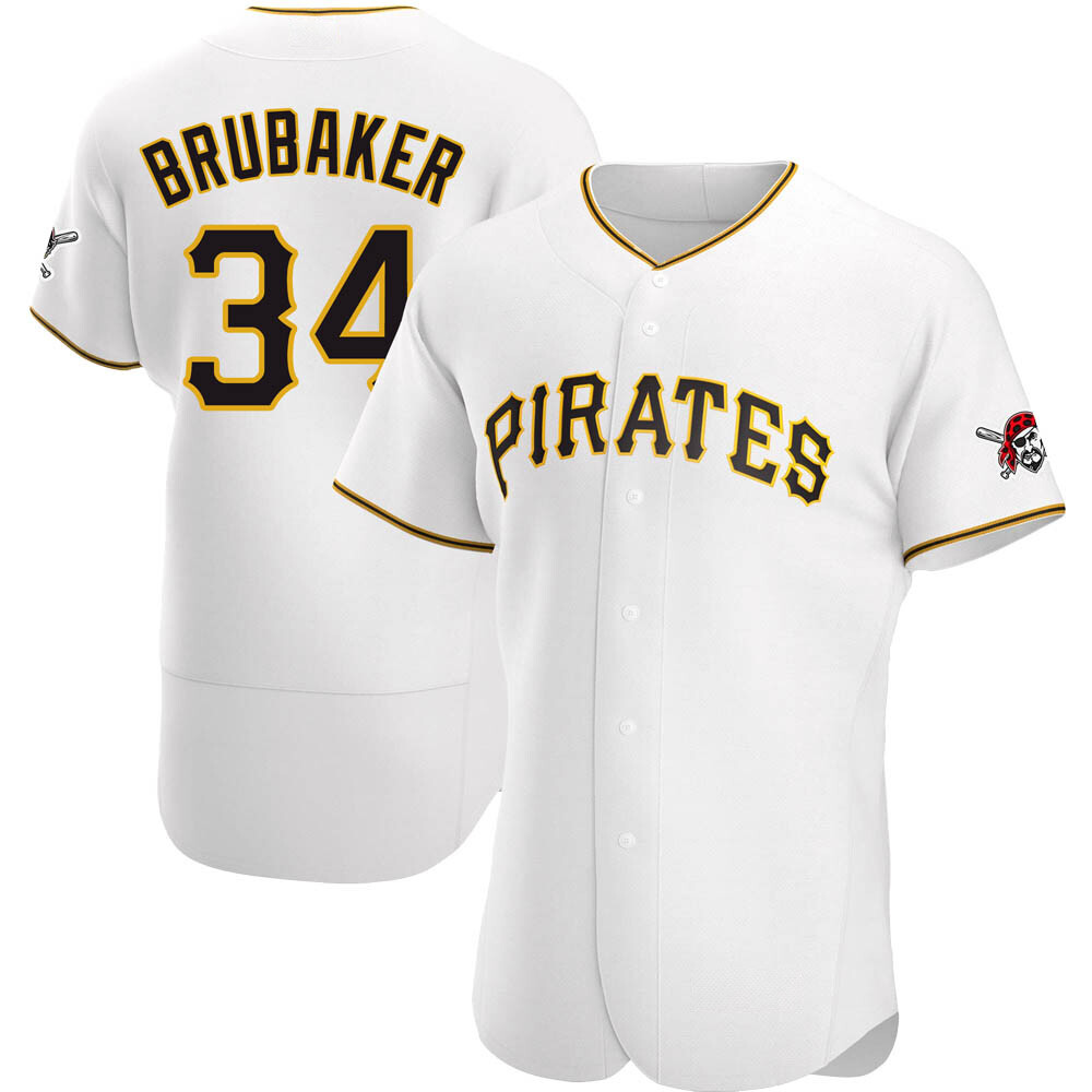 Authentic Pittsburgh Pirates JT Brubaker Home Jersey - White Authentic Pittsburgh Pirates JT Brubaker Home Jersey - White