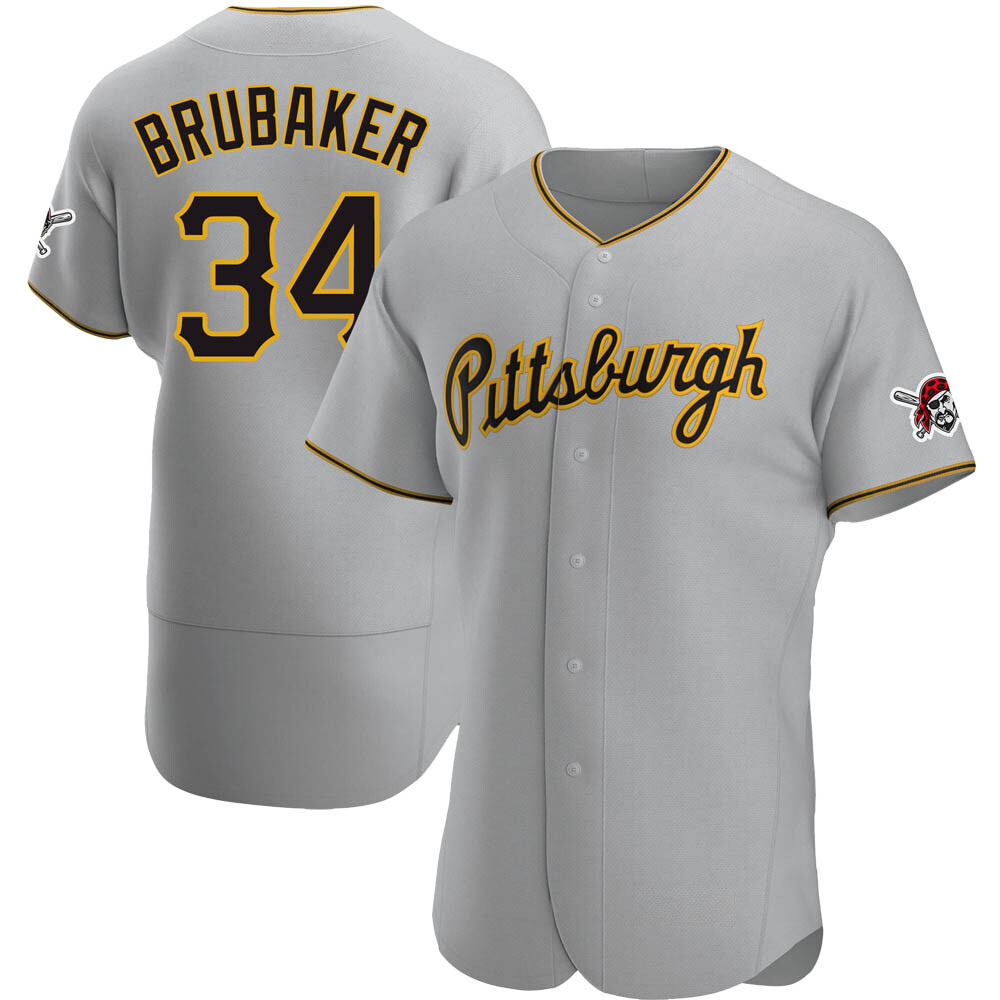 Authentic Pittsburgh Pirates JT Brubaker Road Jersey - Gray Authentic Pittsburgh Pirates JT Brubaker Road Jersey - Gray