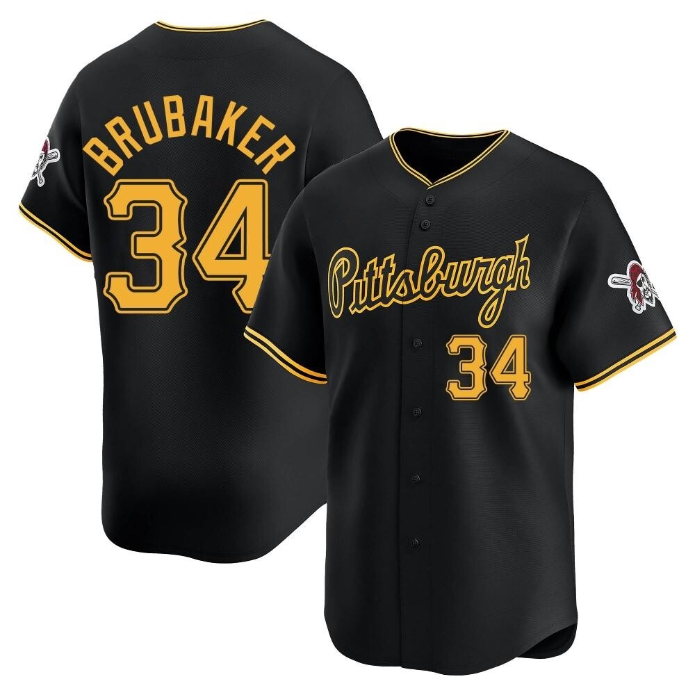 Youth Limited Pittsburgh Pirates JT Brubaker Alternate Jersey - Black Youth Limited Pittsburgh Pirates JT Brubaker Alternate Jersey - Black