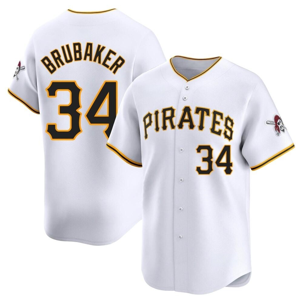 Youth Limited Pittsburgh Pirates JT Brubaker Home Jersey - White Youth Limited Pittsburgh Pirates JT Brubaker Home Jersey - White