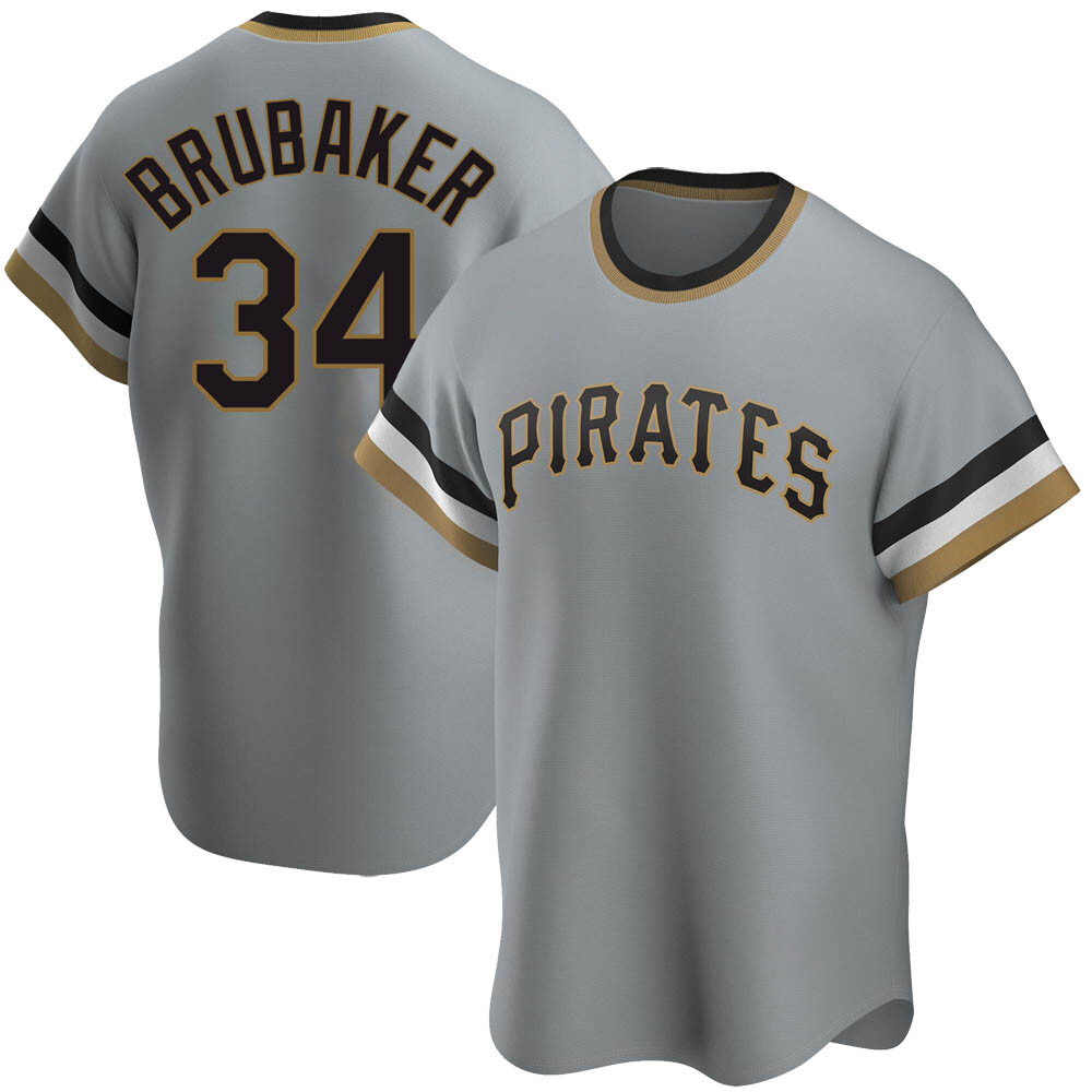 Youth Replica Pittsburgh Pirates JT Brubaker Road Cooperstown Collection Jersey - Gray Youth Replica Pittsburgh Pirates JT Brubaker Road Cooperstown Collection Jersey - Gray