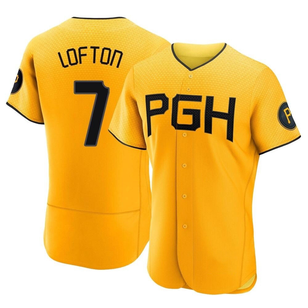 Authentic Pittsburgh Pirates Kenny Lofton 2023 City Connect Jersey - Gold Authentic Pittsburgh Pirates Kenny Lofton 2023 City Connect Jersey - Gold