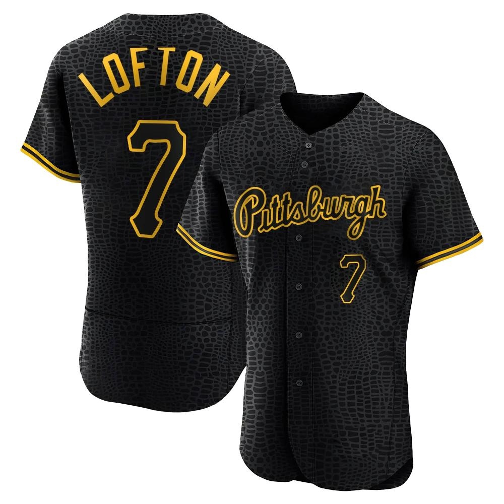 Authentic Pittsburgh Pirates Kenny Lofton Snake Skin City Jersey - Black Authentic Pittsburgh Pirates Kenny Lofton Snake Skin City Jersey - Black