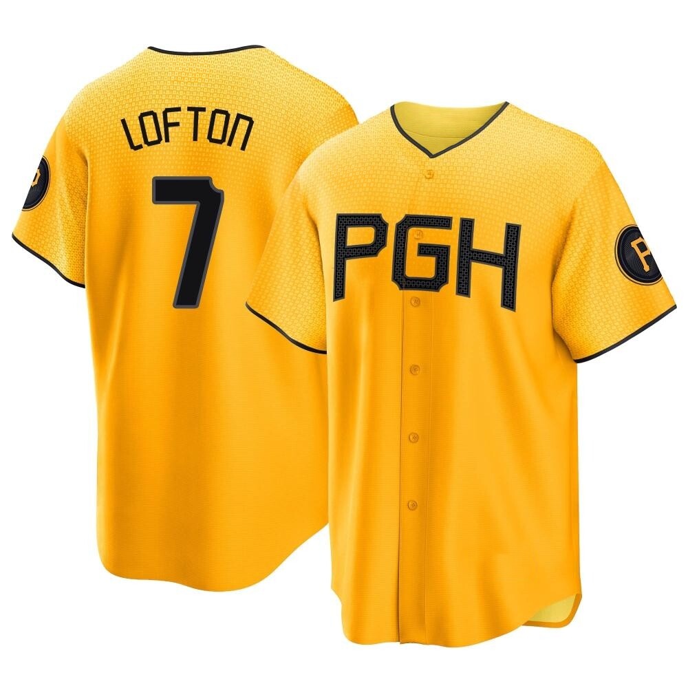 Replica Pittsburgh Pirates Kenny Lofton 2023 City Connect Jersey - Gold Replica Pittsburgh Pirates Kenny Lofton 2023 City Connect Jersey - Gold