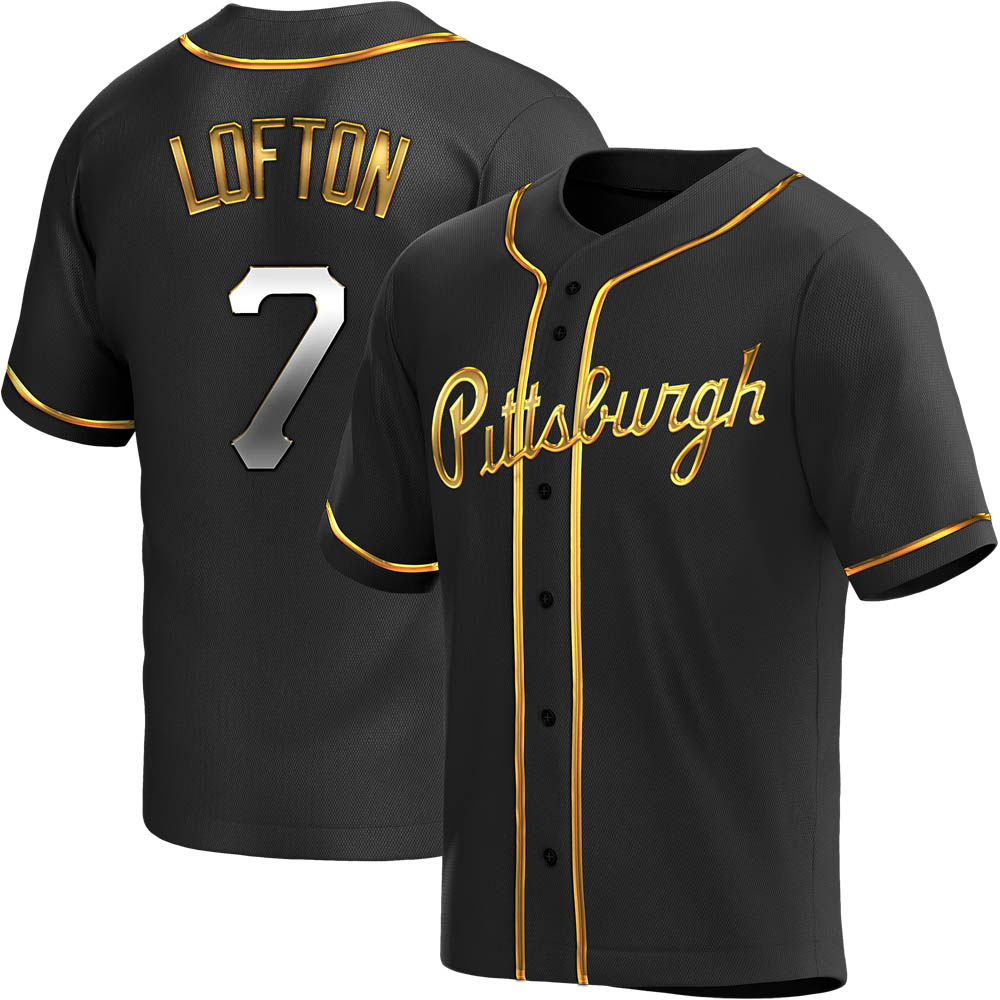 Replica Pittsburgh Pirates Kenny Lofton Alternate Jersey - Black Golden Replica Pittsburgh Pirates Kenny Lofton Alternate Jersey - Black Golden