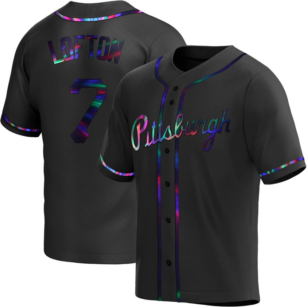 Replica Pittsburgh Pirates Kenny Lofton Alternate Jersey - Black Holographic Replica Pittsburgh Pirates Kenny Lofton Alternate Jersey - Black Holographic