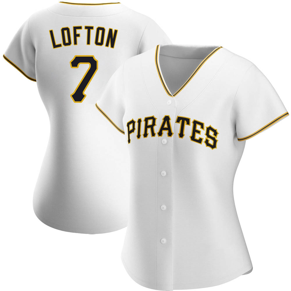 Women's Authentic Pittsburgh Pirates Kenny Lofton Home Jersey - White Women's Authentic Pittsburgh Pirates Kenny Lofton Home Jersey - White