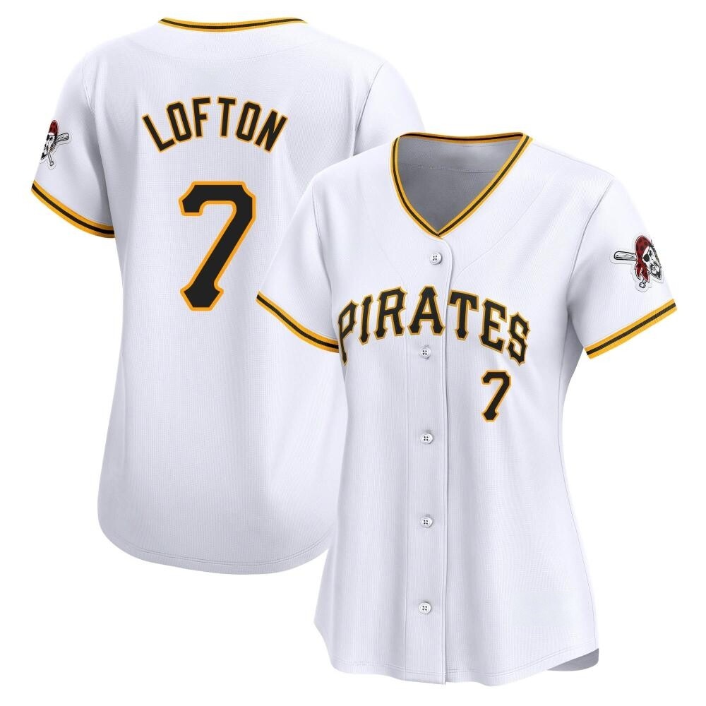 Women's Limited Pittsburgh Pirates Kenny Lofton Home Jersey - White Women's Limited Pittsburgh Pirates Kenny Lofton Home Jersey - White
