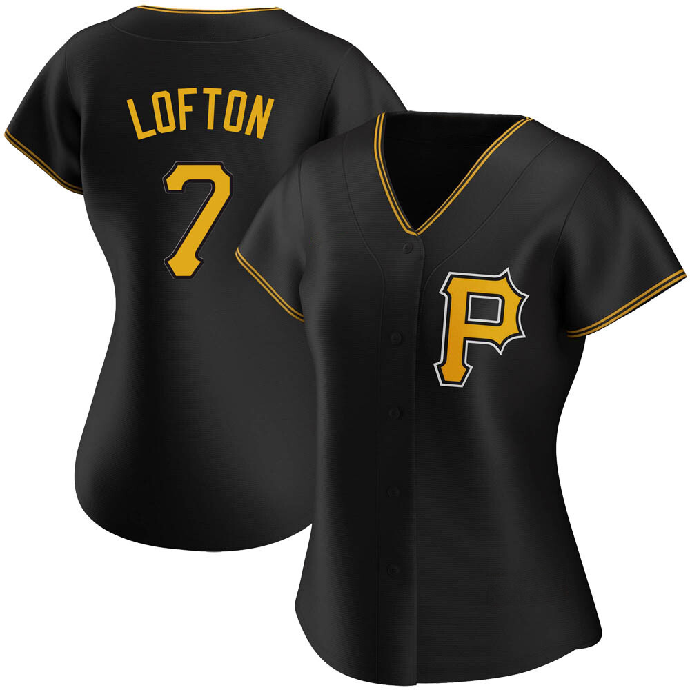 Women's Replica Pittsburgh Pirates Kenny Lofton Alternate Jersey - Black Women's Replica Pittsburgh Pirates Kenny Lofton Alternate Jersey - Black