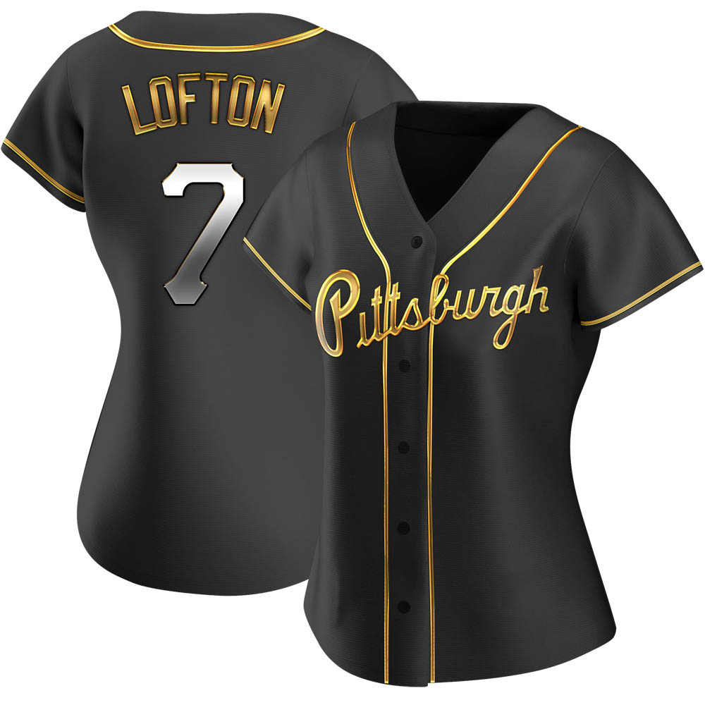 Women's Replica Pittsburgh Pirates Kenny Lofton Alternate Jersey - Black Golden Women's Replica Pittsburgh Pirates Kenny Lofton Alternate Jersey - Black Golden