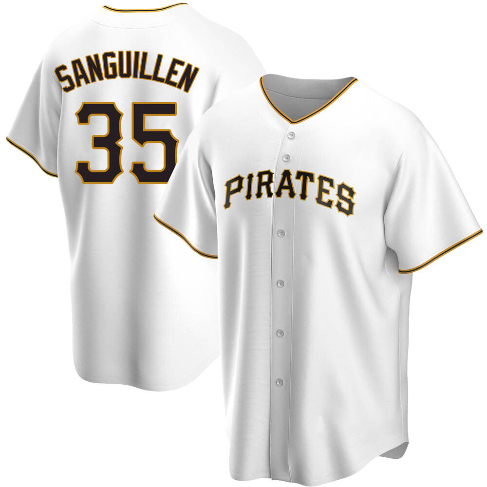 Replica Pittsburgh Pirates Manny Sanguillen Home Jersey - White Replica Pittsburgh Pirates Manny Sanguillen Home Jersey - White
