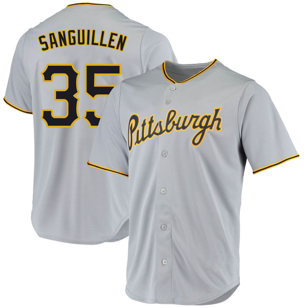 Replica Pittsburgh Pirates Manny Sanguillen Road Jersey - Gray Replica Pittsburgh Pirates Manny Sanguillen Road Jersey - Gray