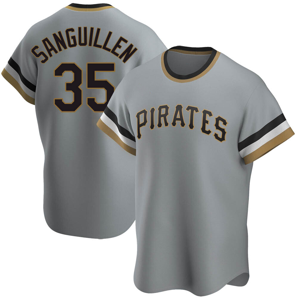 Youth Replica Pittsburgh Pirates Manny Sanguillen Road Cooperstown Collection Jersey - Gray Youth Replica Pittsburgh Pirates Manny Sanguillen Road Cooperstown Collection Jersey - Gray